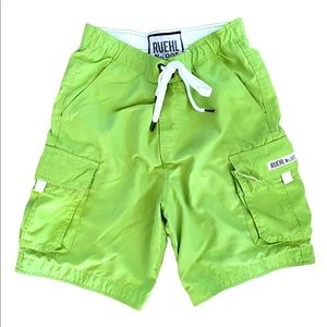 Ruehl No. 925 Lime Green Cargo Shorts Swimsuit Si… - image 1